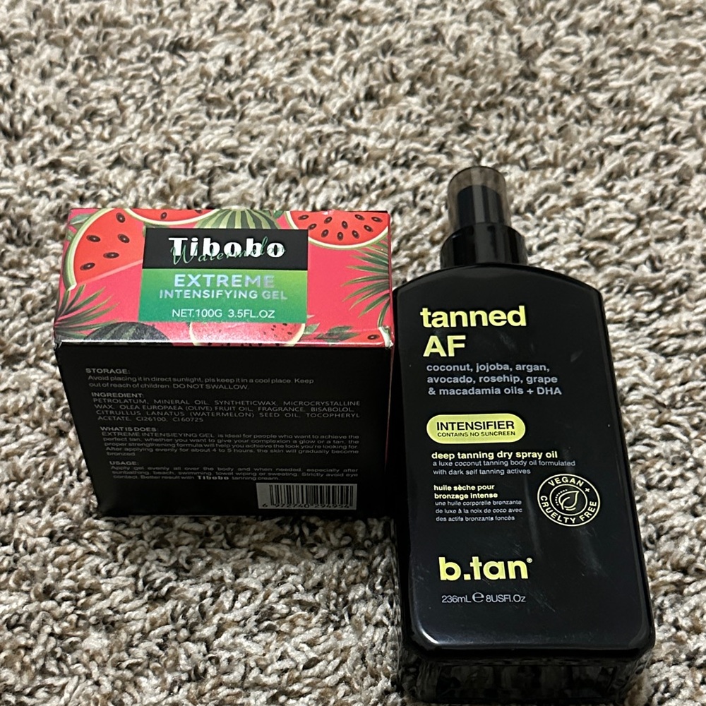 Tanned AF Deep Tanning Dry Spray Oil - Black